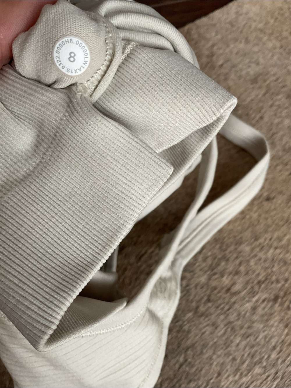lululemon athletica Ribbed Racerback Tank - Cream - Picture 4 of 5